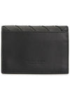 Intrecciato Folding Card Wallet Black - BOTTEGA VENETA - BALAAN 5