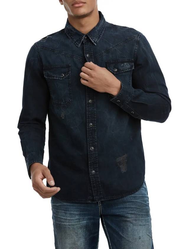 carter western denim shirt - TRUE RELIGION - BALAAN 3