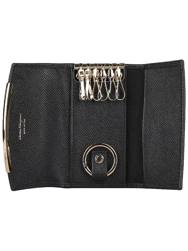 Gancini Key Holder Black - SALVATORE FERRAGAMO - BALAAN 6