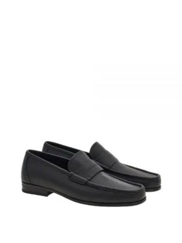 Moccasin Signature Calfskin Loafers Black - SALVATORE FERRAGAMO - BALAAN 2