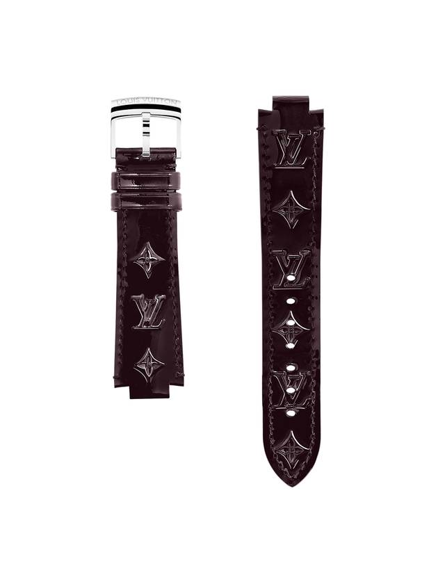 Tambour Monogram Vernis Leather Strap Amarante - LOUIS VUITTON - BALAAN 1