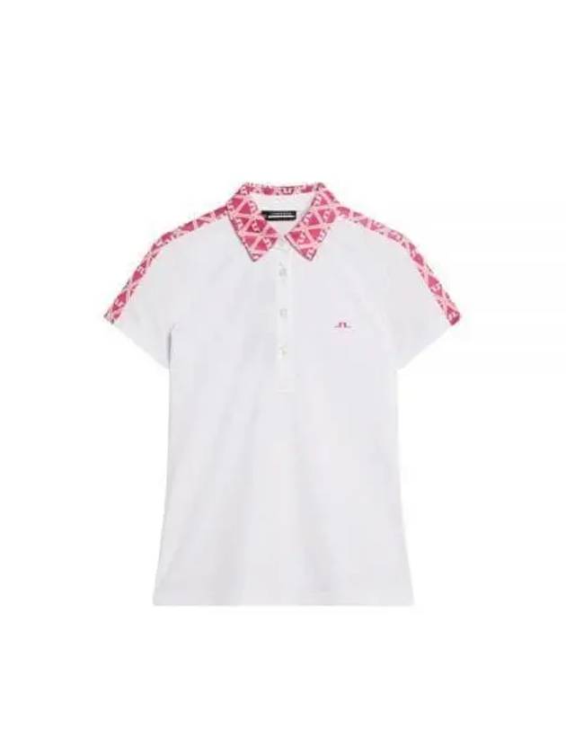 Cara Short Sleeve Polo Shirt White - J.LINDEBERG - BALAAN 2