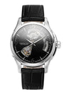 Jazzmaster Open Heart Leather Watch Black - HAMILTON - BALAAN 2