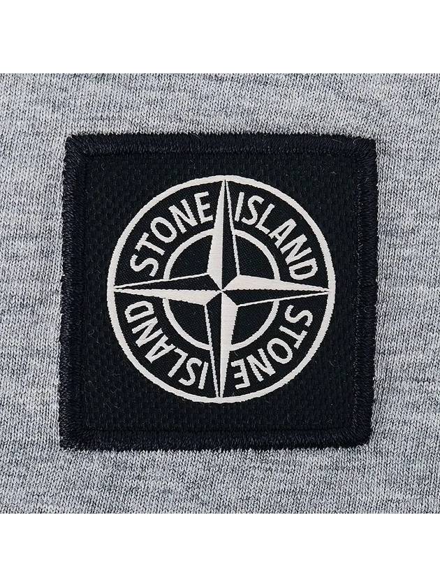 Logo Patch Cotton Short Sleeve T-Shirt Dust Melange Grey - STONE ISLAND - BALAAN 5