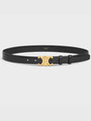 Triomphe Taurillon Medium Leather Belt Black - CELINE - BALAAN 5