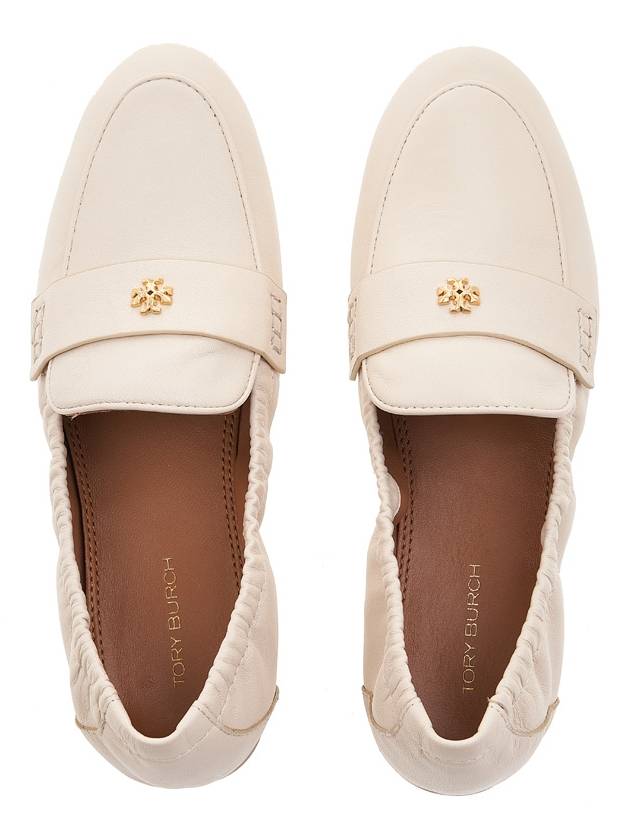 Ballet Double T Napa Leather Loafers New Cream - TORY BURCH - BALAAN 7