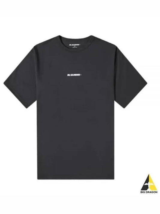 Men's Rash Guard Crew Neck Slim Fit Short Sleeve T-Shirt Black - JIL SANDER - BALAAN 2