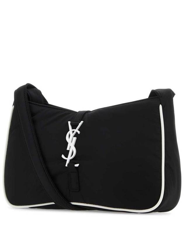 5 A 7 Regenerated Nylon Shoulder Bag White Black - SAINT LAURENT - BALAAN 3