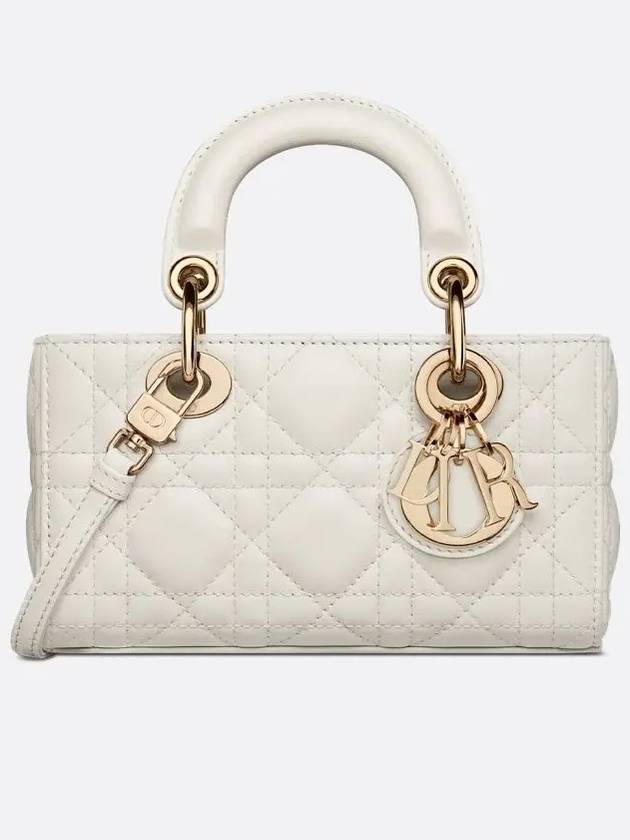 Lady D Joy Cannage Lambskin Micro Tote Bag White - DIOR - BALAAN 2