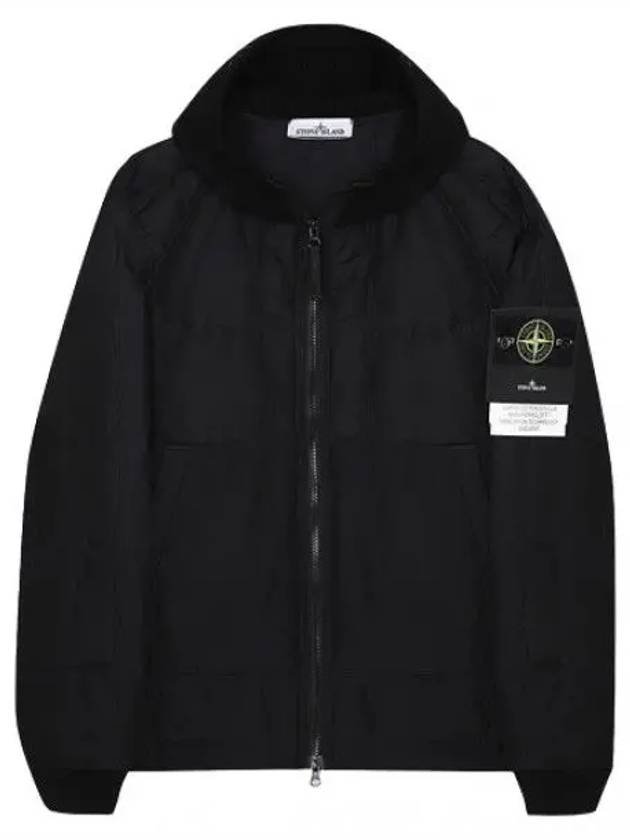 knit zip up hooded jacket - STONE ISLAND - BALAAN 1