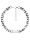 Couture Chain Link Necklace Silver - DIOR - BALAAN 2