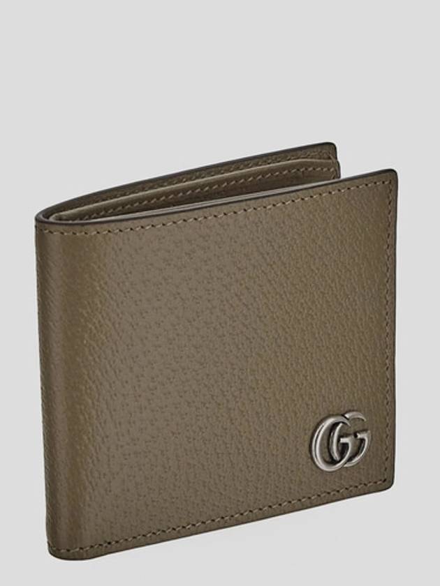 GG Marmont Leather Half Wallet Taupe - GUCCI - BALAAN 4