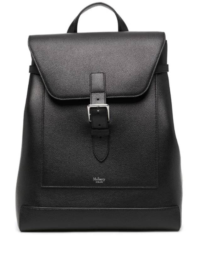 Chiltern Embossed Logo Leather Backpack Black - MULBERRY - BALAAN 1