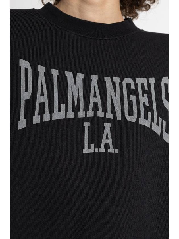 Palm Angels Sweatshirt With Logo, Women's, Black - PALM ANGELS - BALAAN 5