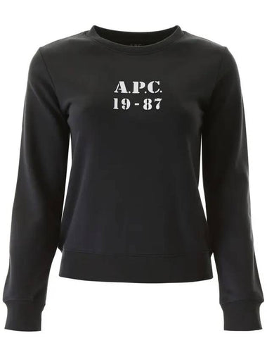 Melissa Logo Cotton Sweatshirt Black - A.P.C. - BALAAN 1