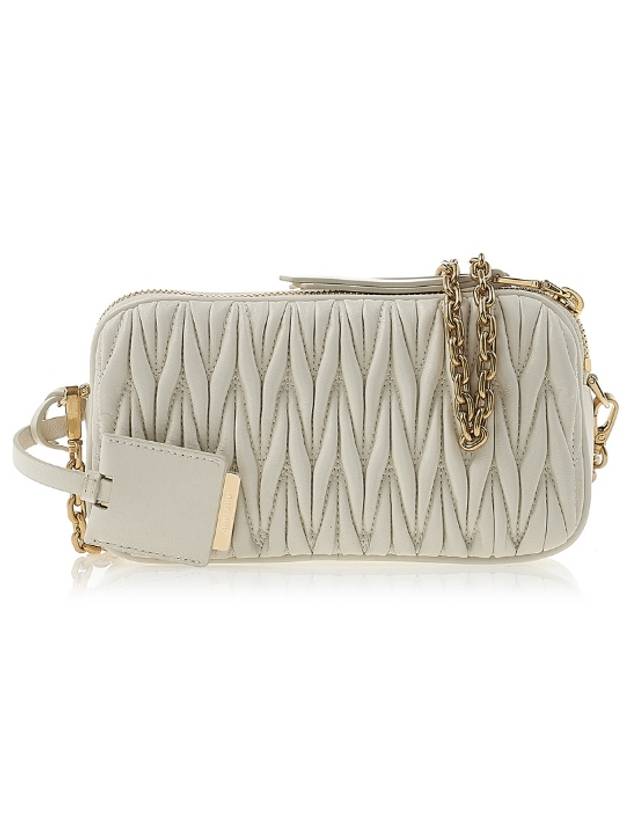 Matelasse Nappa Leather Mini Bag White - MIU MIU - BALAAN 4