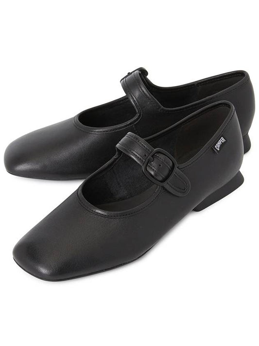 Casi Myra Leather Mary Jane Flat Shoes Black - CAMPER - BALAAN 2