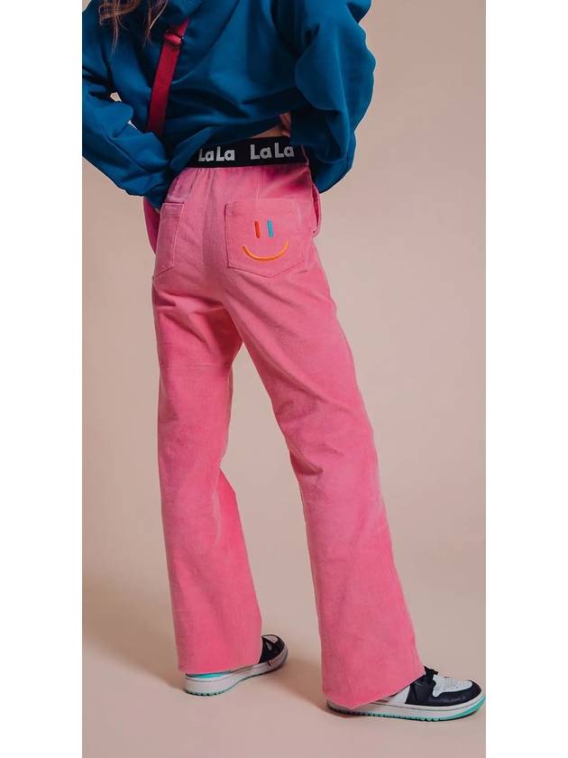 LaLa Corduroy Wide Pants Pink - LALA SMILE - BALAAN 8