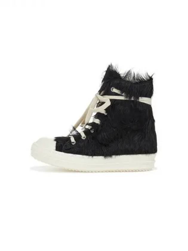 WOMEN Hairy High Top Sneakers Black 271423 - RICK OWENS - BALAAN 1