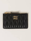 Materasse Envelope Zipper Wallet Card Black - MIU MIU - BALAAN 1