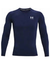 Men's Heat Gear Compression Long Sleeve T-Shirt Midnight Navy - UNDER ARMOUR - BALAAN 2