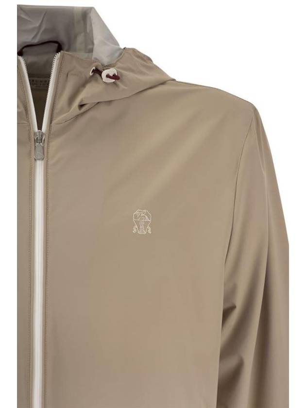 Embroidered Logo Zip-up Hoodie Sand - BRUNELLO CUCINELLI - BALAAN 5