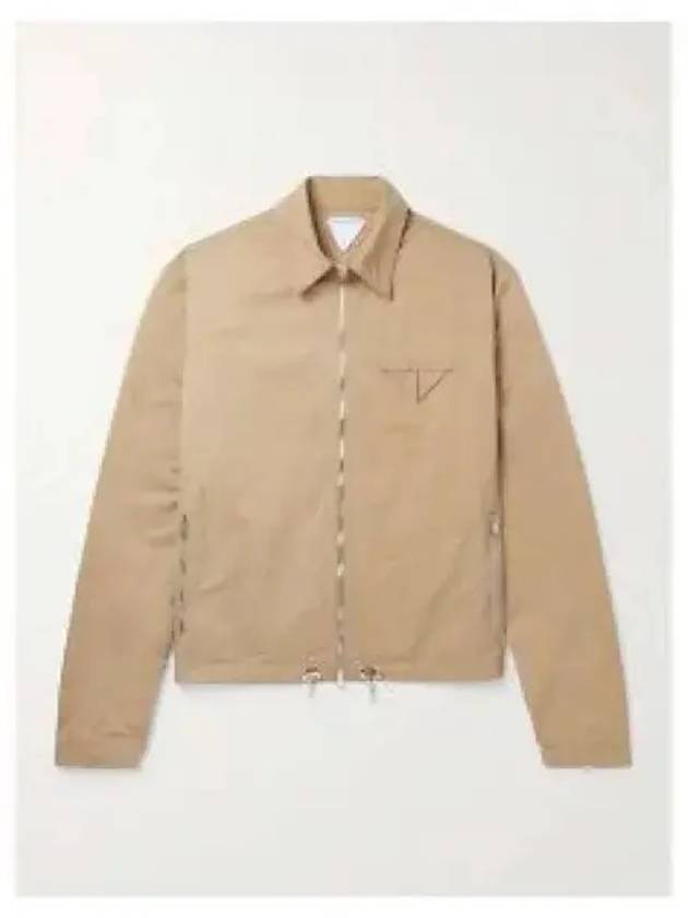 Triangle Pocket Nylon Zip Up Jacket Beige - BOTTEGA VENETA - BALAAN 2