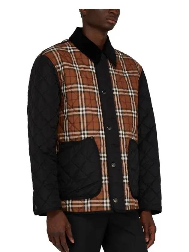 Vintage Check Quilted Jacket Brown - BURBERRY - BALAAN 4