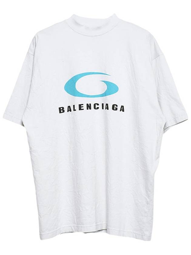 Logo Print Cotton Short Sleeve T-Shirt White - BALENCIAGA - BALAAN 2