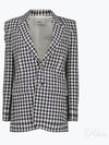 Two Button Blazer Jacket Blue Natural White - AMI - BALAAN 2