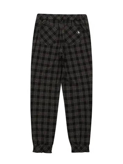 Women’s Check Semi-Jogger Pants 5082LBWPBLACK - BLACK&WHITE - BALAAN 2