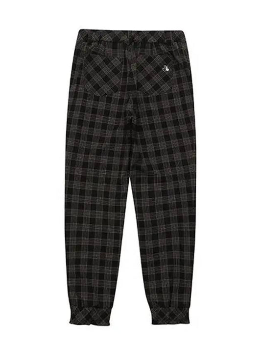 Women’s Check Semi-Jogger Pants 5082LBWPBLACK - BLACK&WHITE - BALAAN 2