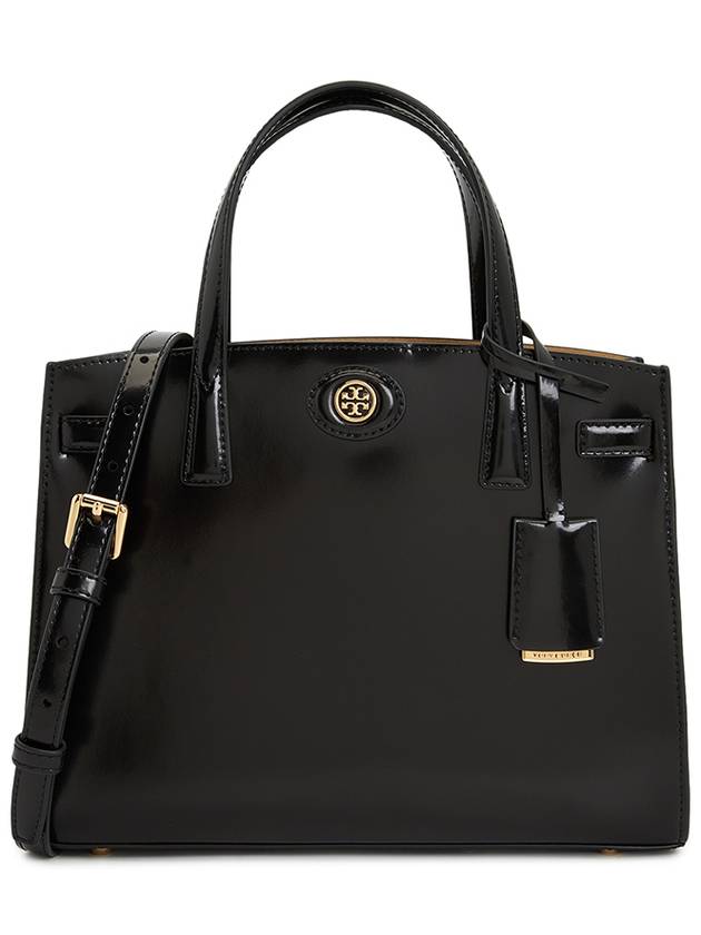 Robinson Satchel Small Tote Bag Black - TORY BURCH - BALAAN 2