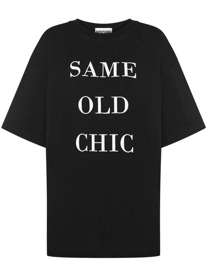 Sam Old Chic Short Sleeve T Shirt Black - MOSCHINO - BALAAN 2