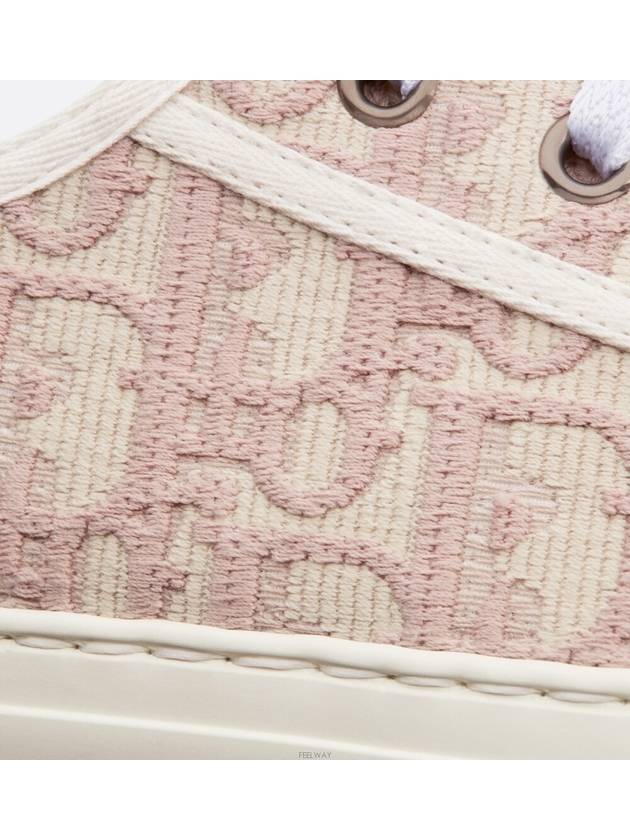 Walk'n' Platform Oblique Embroidered Low Top Sneakers Pink - DIOR - BALAAN 7