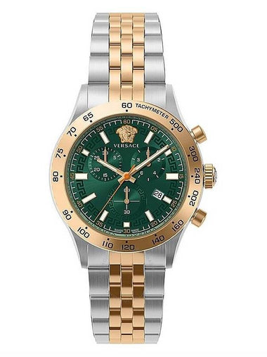 Versace Hellenyium Chronograph Quartz Green Dial Men's Watch VE2U00924 - VERSACE - BALAAN 1