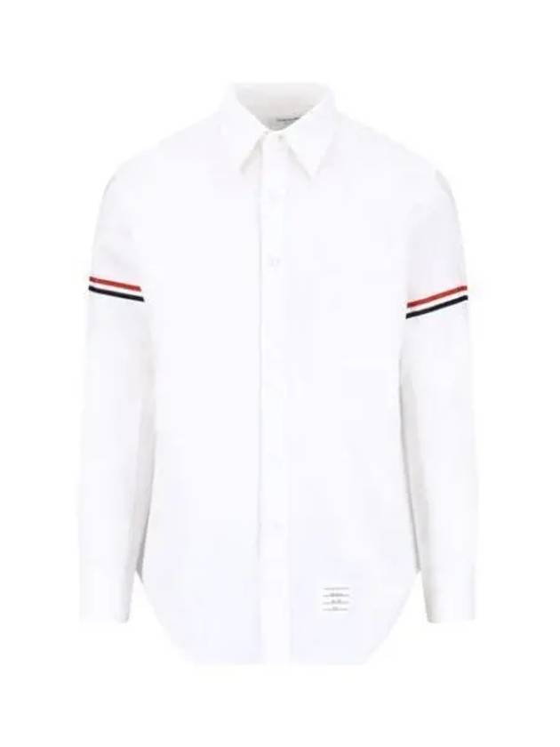 Armband Oxford Long Sleeve Shirt White - THOM BROWNE - BALAAN 2