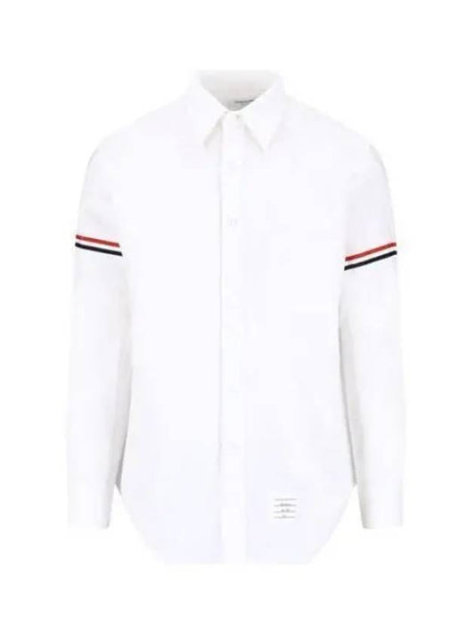 Armband Oxford Long Sleeve Shirt White - THOM BROWNE - BALAAN 2