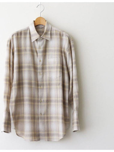 Airy wool check shirt - AURALEE - BALAAN 1