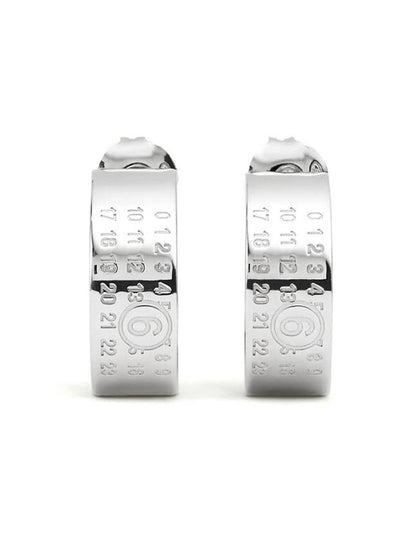 MM6 signature engraved number hoop earrings SM7VG0056SV0310 - MAISON MARGIELA - BALAAN 2