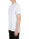 Men's Side Slit Relaxed Short Sleeve T-Shirt White - THOM BROWNE - BALAAN 4