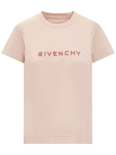 Cotton 4G Slim Fit Short Sleeve T-Shirt Pink - GIVENCHY - BALAAN 2