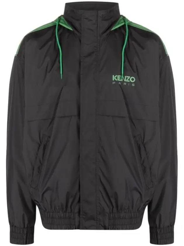 Men's Logo Print Track Jacket Black - KENZO - BALAAN 1