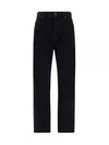 Vanessa Denim Straight Jeans Black - SAINT LAURENT - BALAAN 2