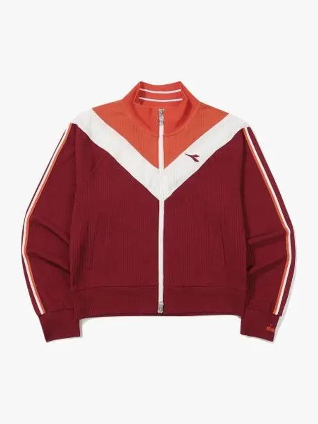 Diadora Montello Steady Jersey Jacket Women BURGUNDY - DIADORA - BALAAN 1