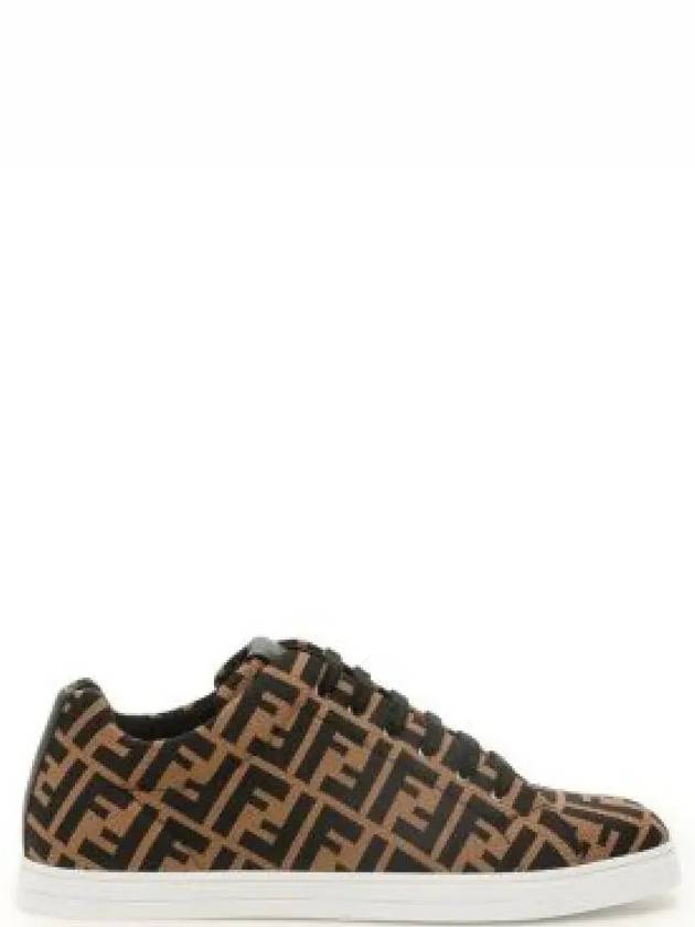 Tech Fabric Low Top Sneakers Brown - FENDI - BALAAN 2