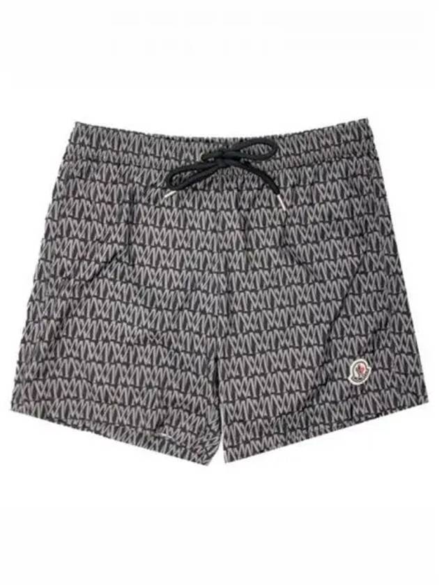 All over logo printing swim shorts black gray men s pants 271163 - MONCLER - BALAAN 1