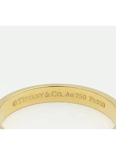 Tiffany PT950 Platinum AU750 18K Yellow Gold Combination Milgrain 3MM Ring No 21 5 - TIFFANY & CO. - BALAAN 2