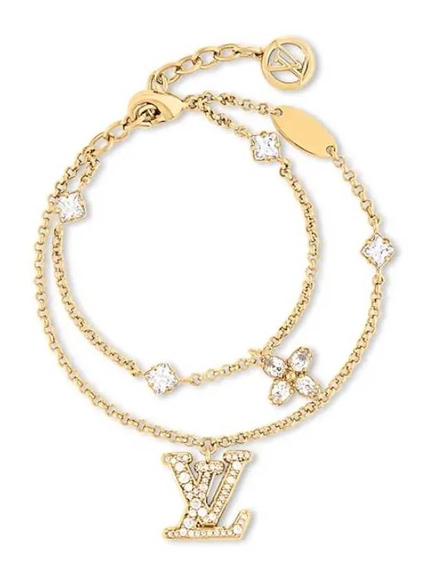 Lady LV Double Chain Bracelet Gold - LOUIS VUITTON - BALAAN 2