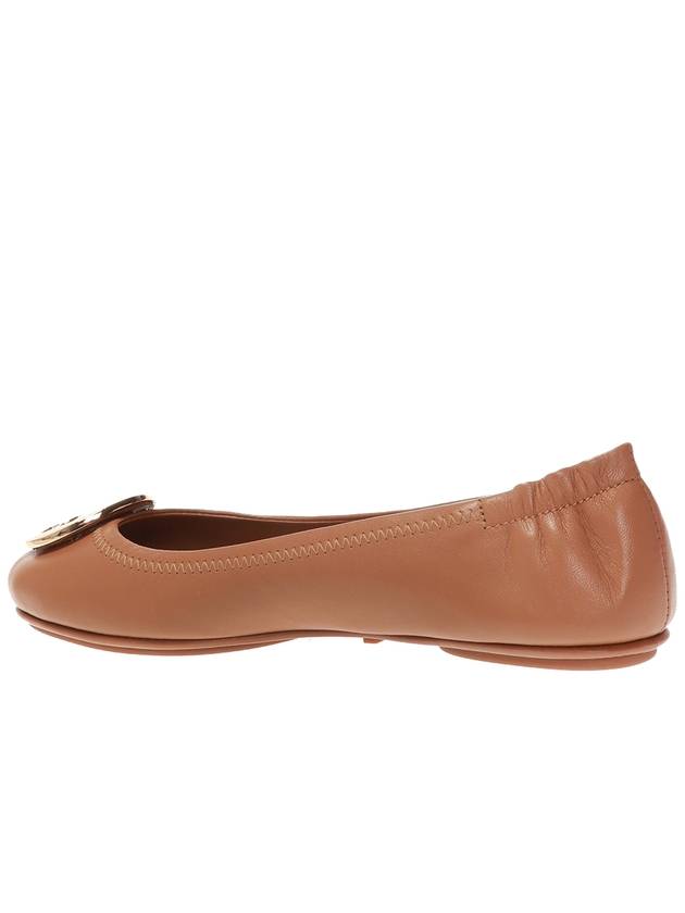 Tory Burch Leather Ballet Flats With Logo, Women's, Brown - TORY BURCH - BALAAN 5